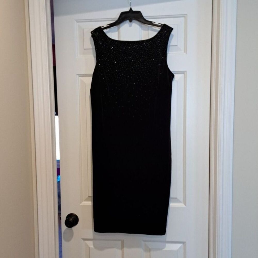 Vintage Robbie Bee Size 14 Black Dress With Sparkle Goth Fairy VTG